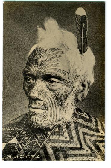 Maori facial moko tattoo 